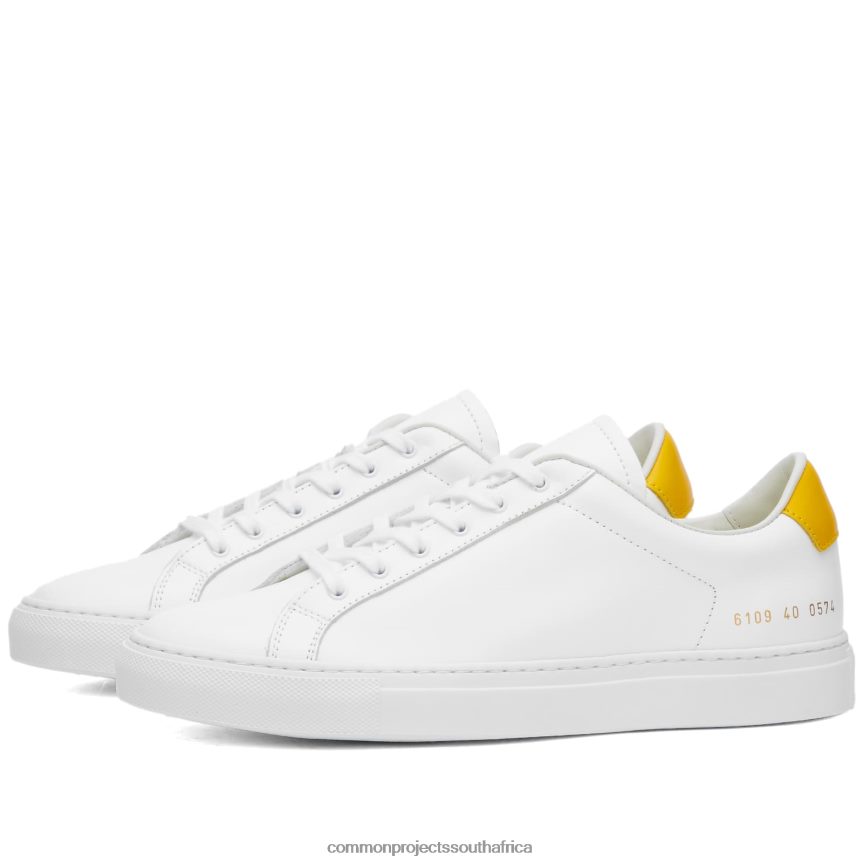 Common Projects Women Retro Low DFDP414 Shoes White & Yellow
