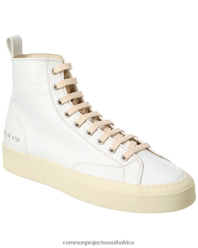 Common Projects Unisex Tournament Leather High-Top Sneaker DFDP57 Sneakers New Style